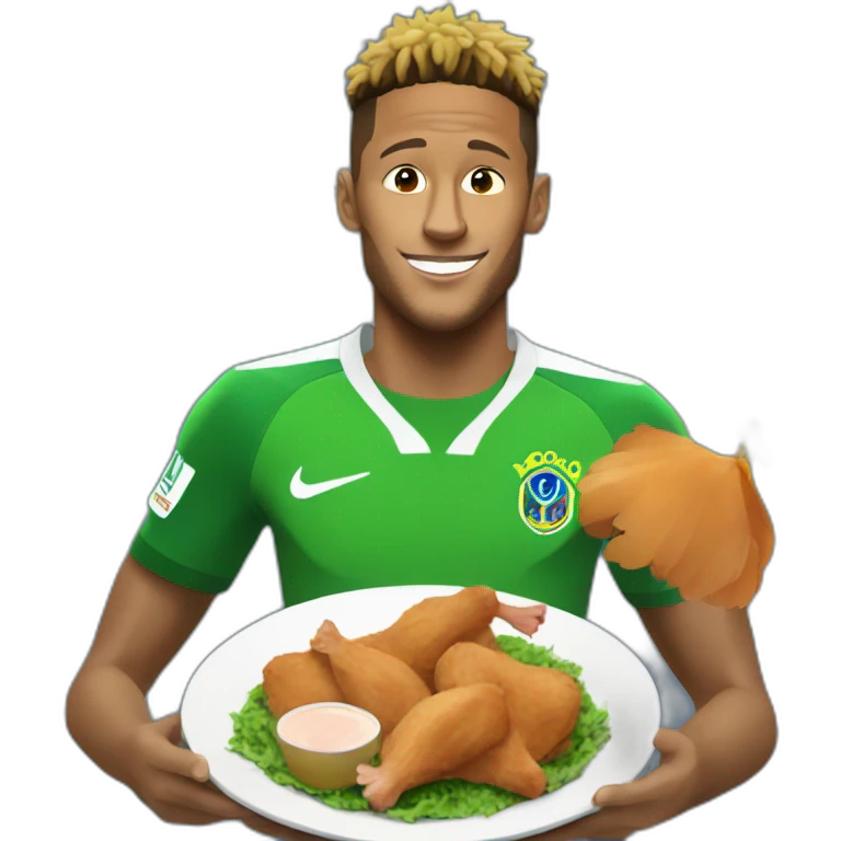 neymar qui mange poulet emoji