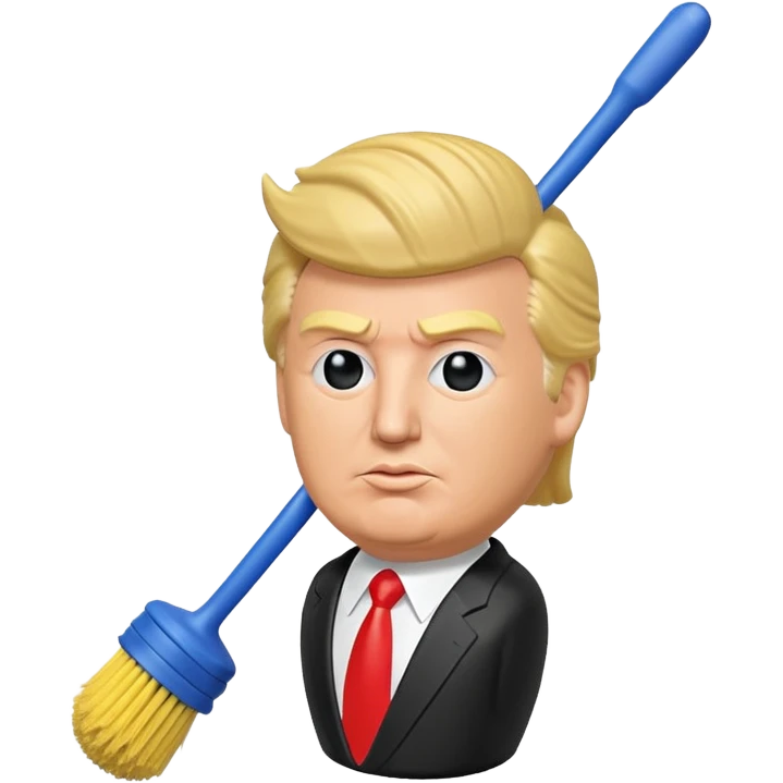a donald trump toilet brush emoji