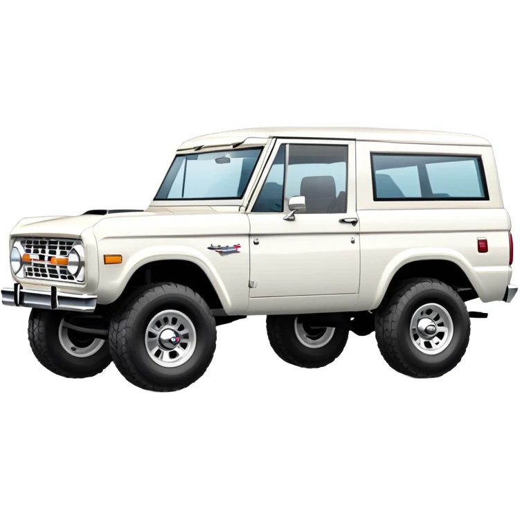 4 door white ford Bronco emoji