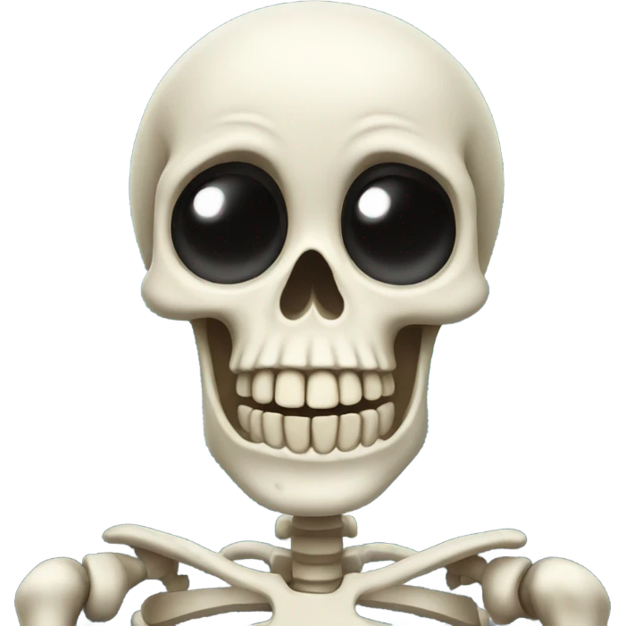 Surprised skeleton  emoji