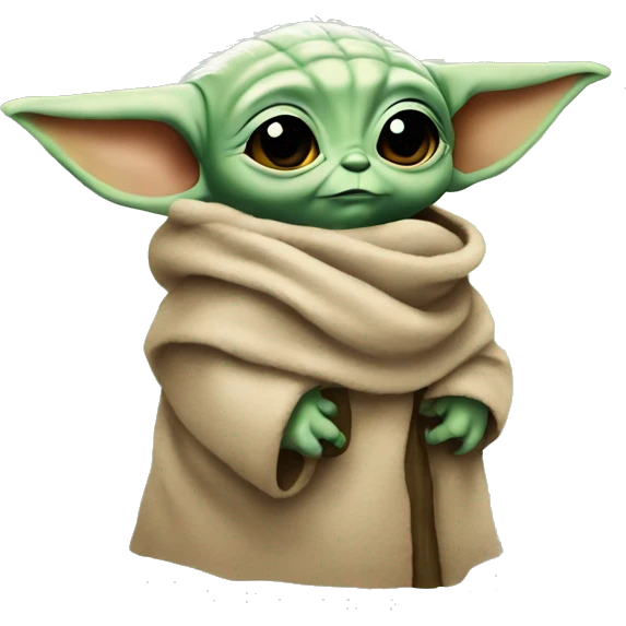 Baby Yoda auf einem Nilpferd  emoji