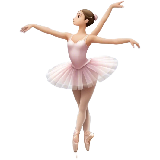 Icon for Ballet: a theater stage with silhouette of a ballerina in an elegant pose, surrounded by spotlight and stage lights. The icon should convey the grace and beauty of ballet, with focus on the dancer and the dramatic lighting. Transparent background. emoji