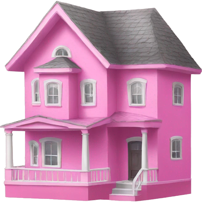 pink house emoji