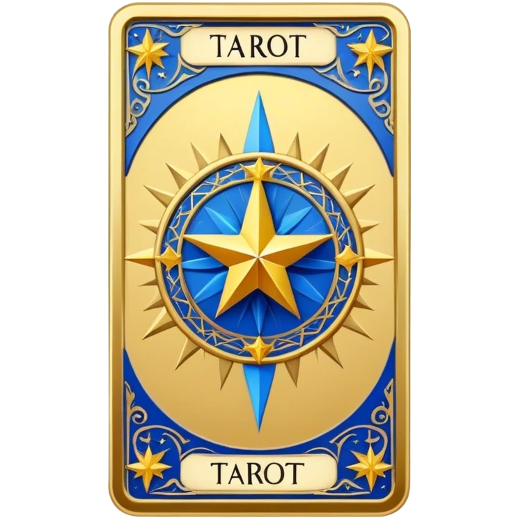 Tarot Card with the star on it  emoji