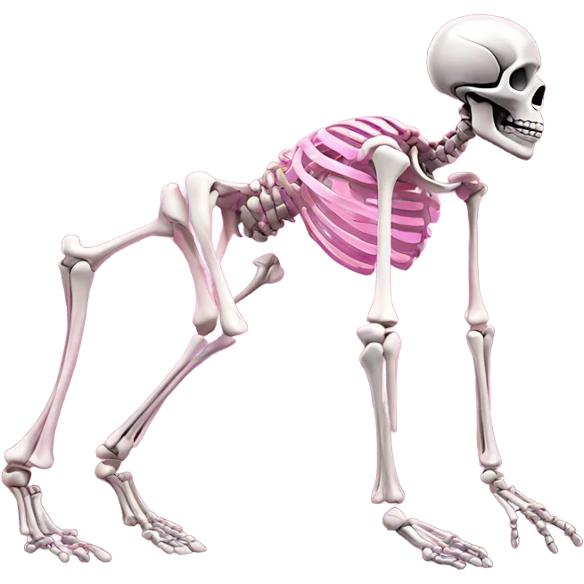 Pink metallic skeleton  emoji