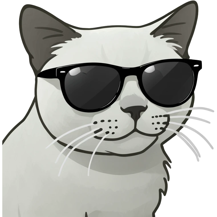 Cat with sunglasses emoji