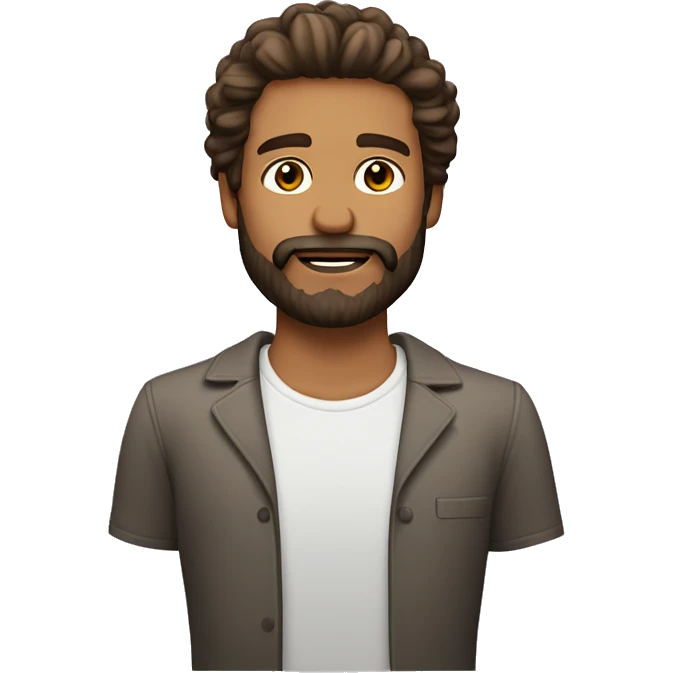 HOMBRE CON BARBA Y PELO CASTAÑO emoji