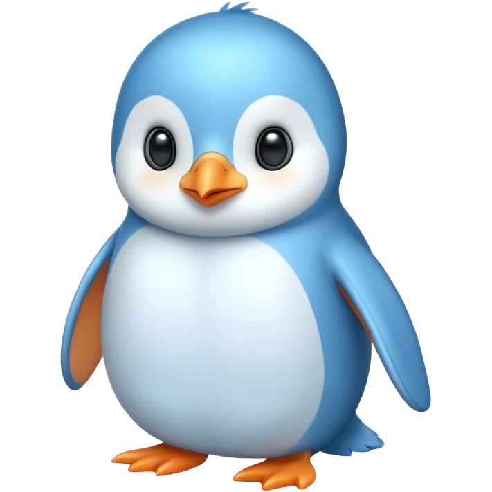 make a light blue penguin emoji