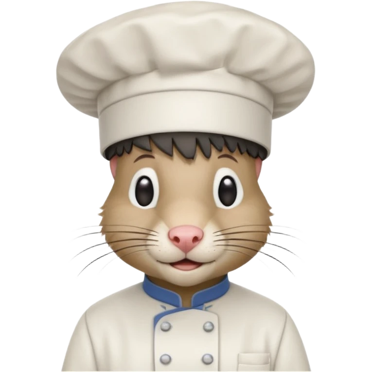 A rat with a fringe and chefs hat emoji