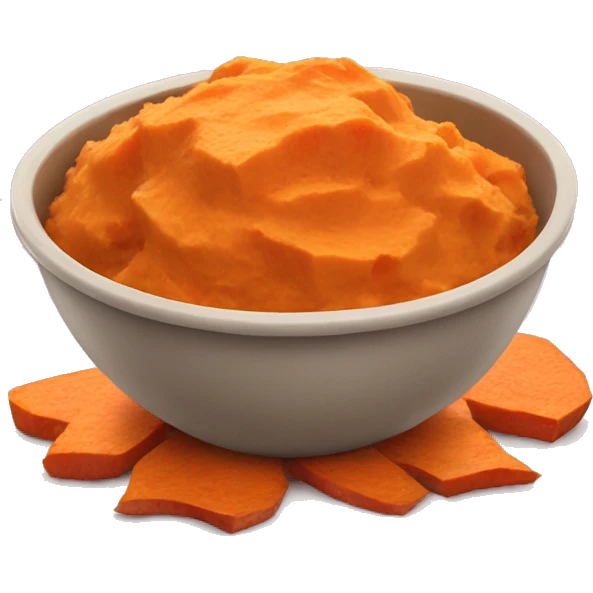 mashed sweet potatoes in a bowl emoji