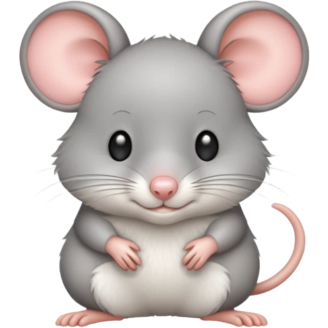 Quiet mouse cute emoji