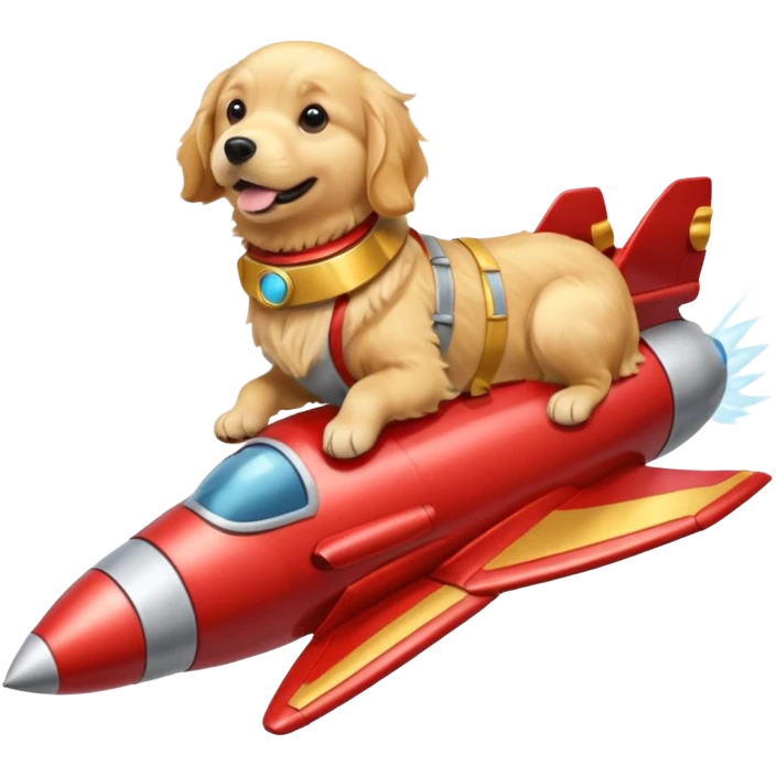 Dog on a rocketship  emoji