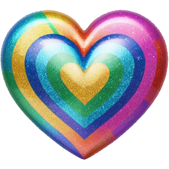 rainbow glitter heart emoji