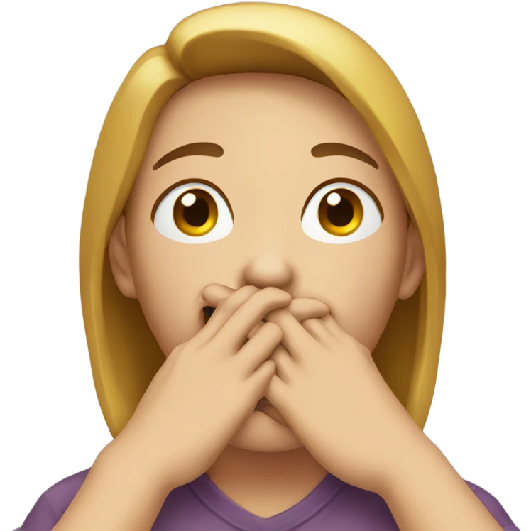 Someone holding their hands to their throat  emoji
