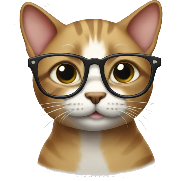 Cat with glasses  emoji