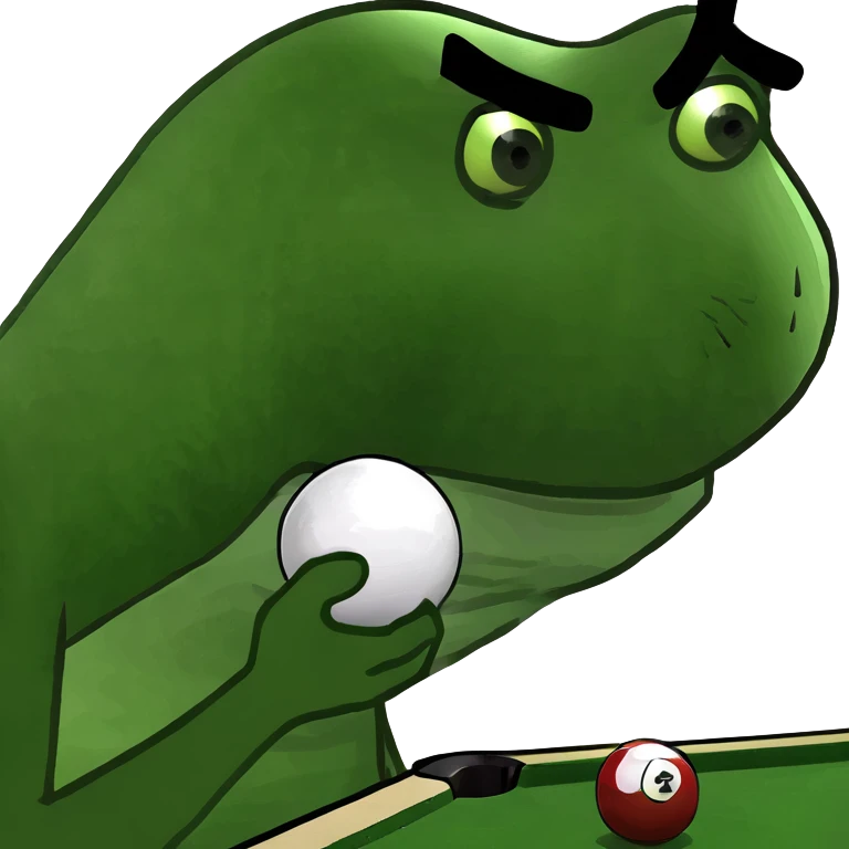 Guy shooting pool emoji