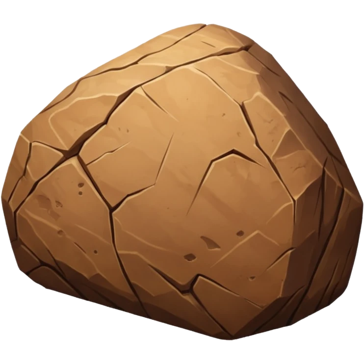 make a brown rock  emoji