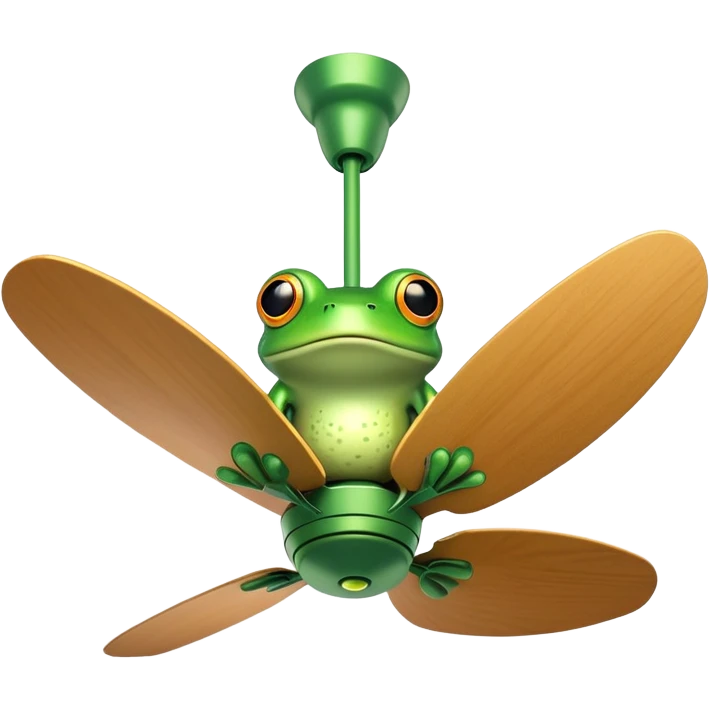 Frog on ceiling fan emoji