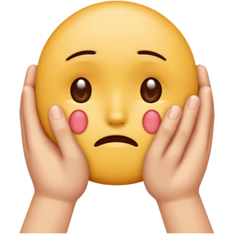 hands caressing sad emojis face emoji