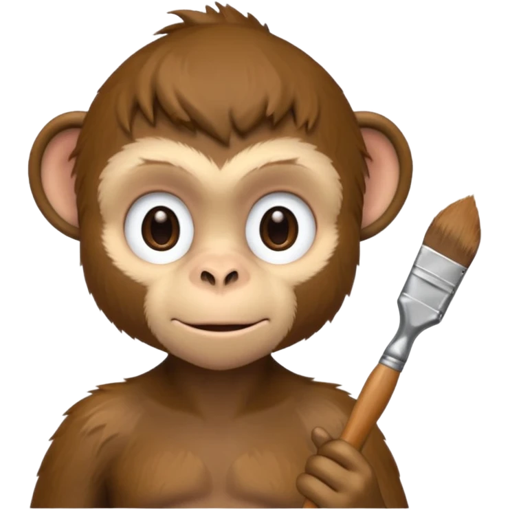 painter monkey emoji