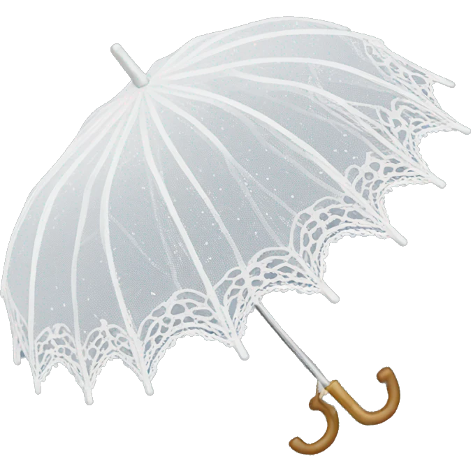 white lace umbrella emoji