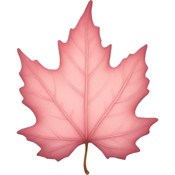 Light pink autumn leaf emoji