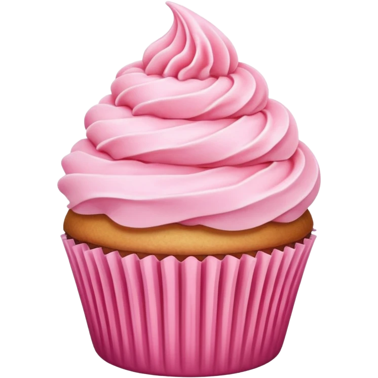 Cupcake with pink icing emoji