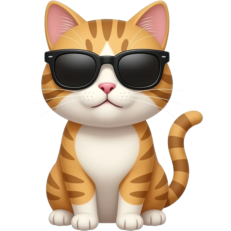 Cat wearing sunglasses emoji