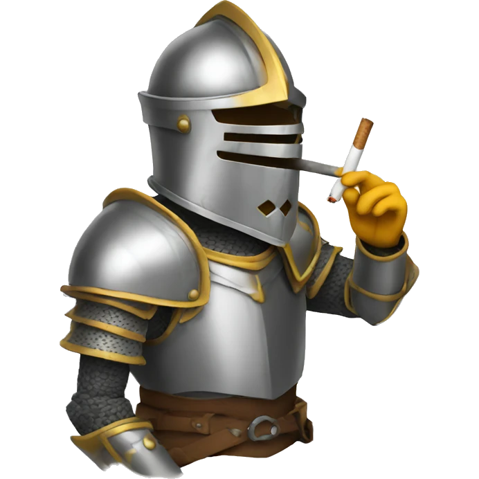 knight smoking cigarette emoji