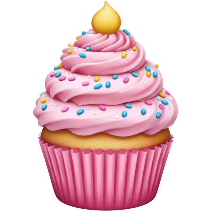 Cupcake with pink icing emoji