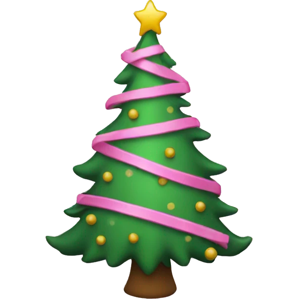 Christmas tree pink emoji