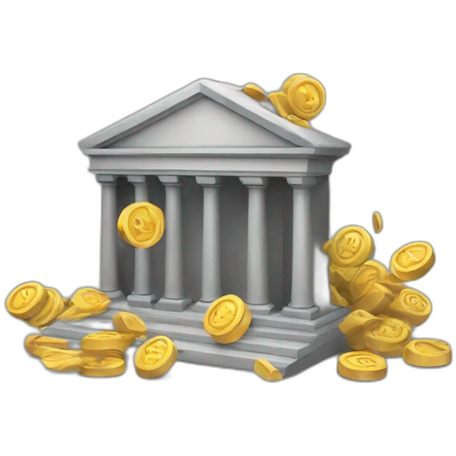 Bank collapsing emoji
