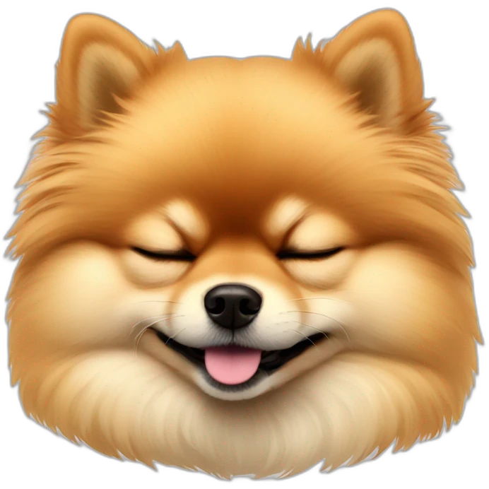 pomeranian-sleeping emoji