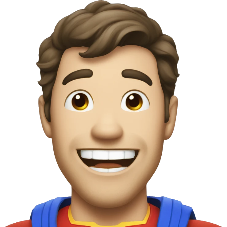 Laughing super man emoji