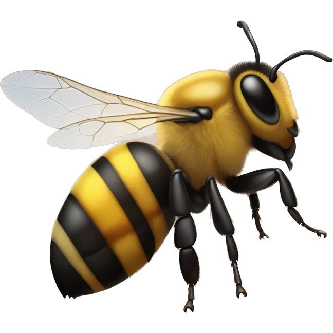 Abeja animada lugar arriba emoji