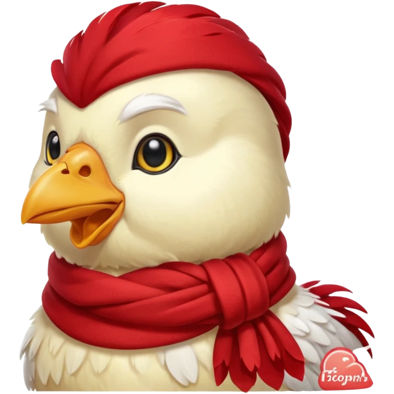 cute small chicken with scarf emoji