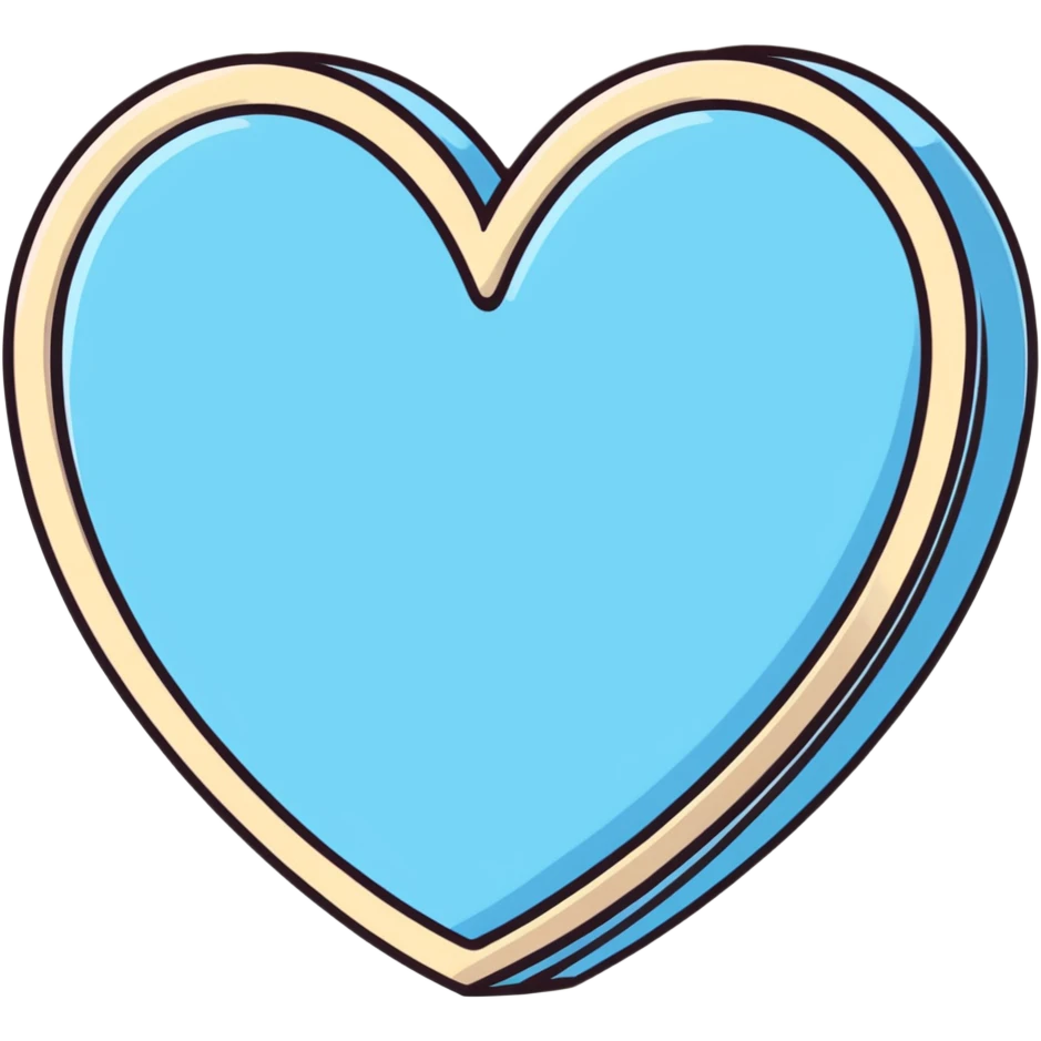 pastel blue heart emoji