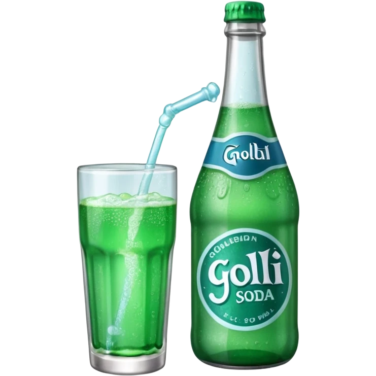 A bottle of goli soda emoji