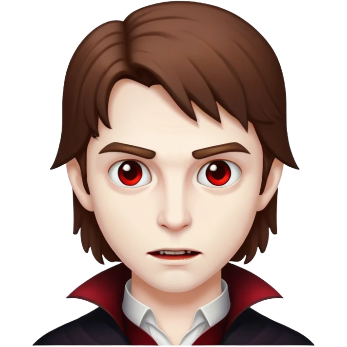 a vampire whit brown hair emoji