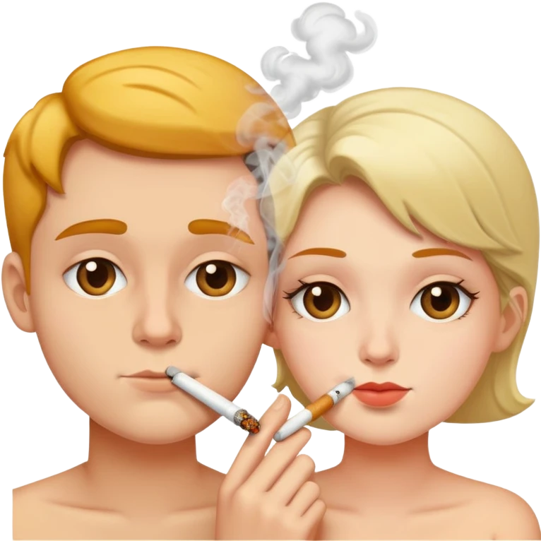 Two best friends smoking  emoji