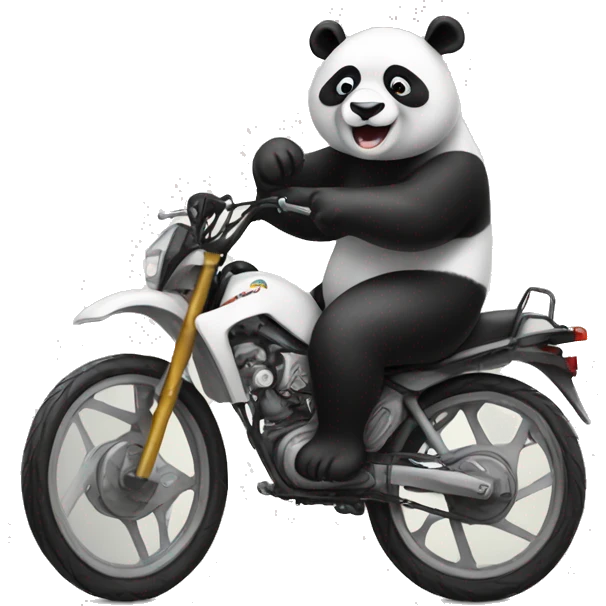 Panda on bike  emoji