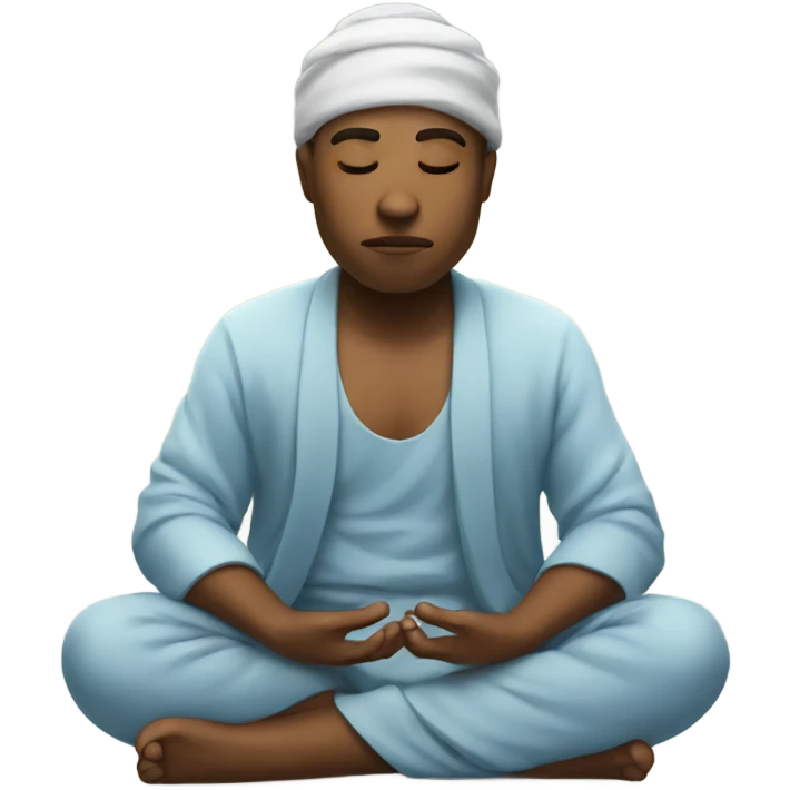 Meditating but cold emoji