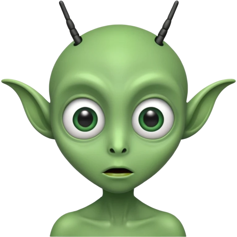 Confused alien emoji