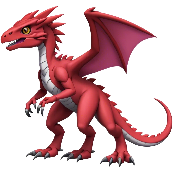  Cool Edgy Digimon-Fakemon-Guilmon-Genesect-Velociraptor-Dragon full body emoji