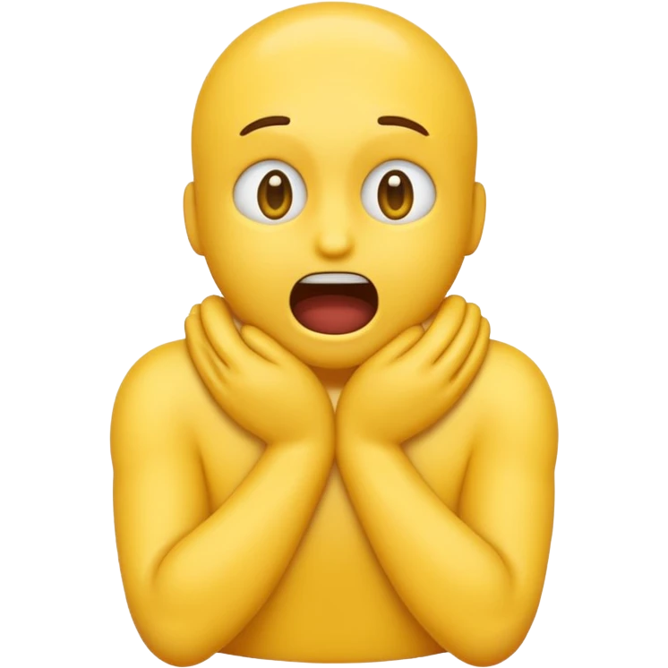 Emoji strangling itself with its hands  emoji