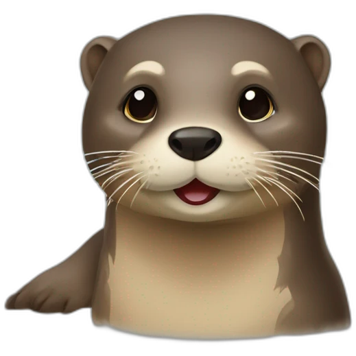 Loutre qui boude emoji