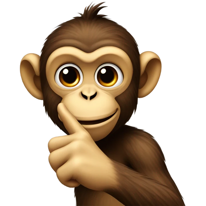 Monkey with bad finger emoji