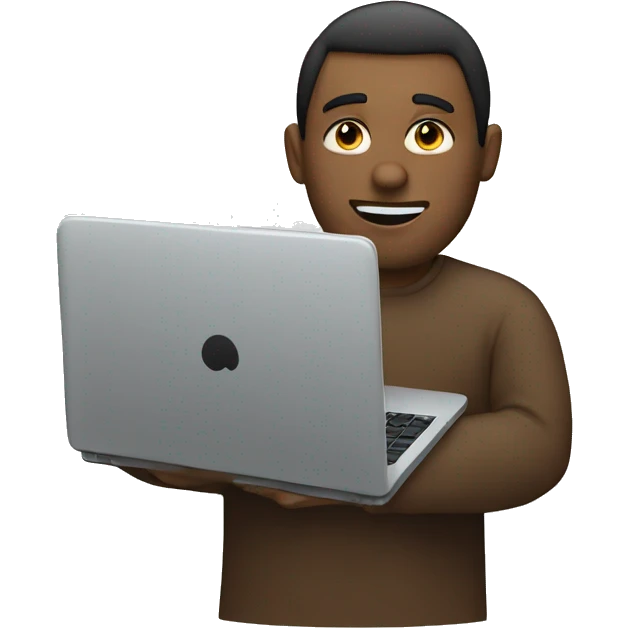 A guy on a laptop emoji