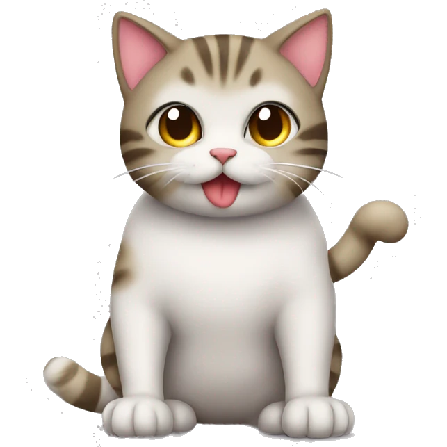 gatito tirando un beso emoji