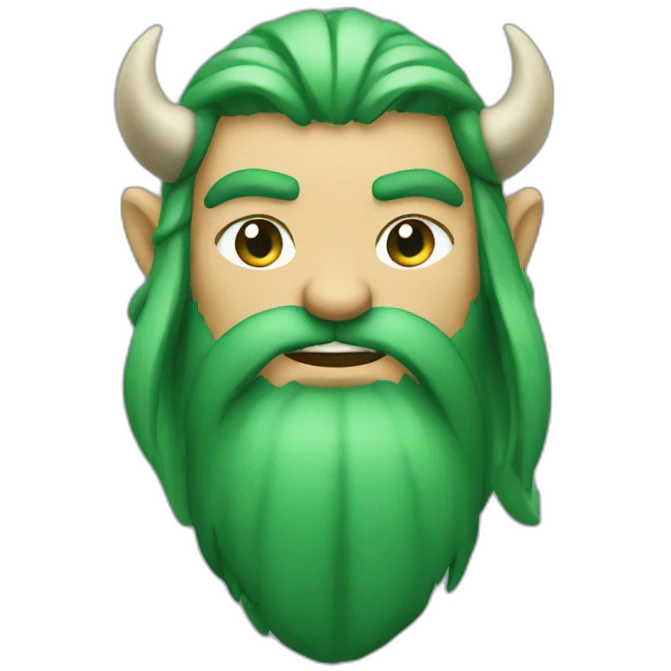 Green Haired Viking Saying GG emoji